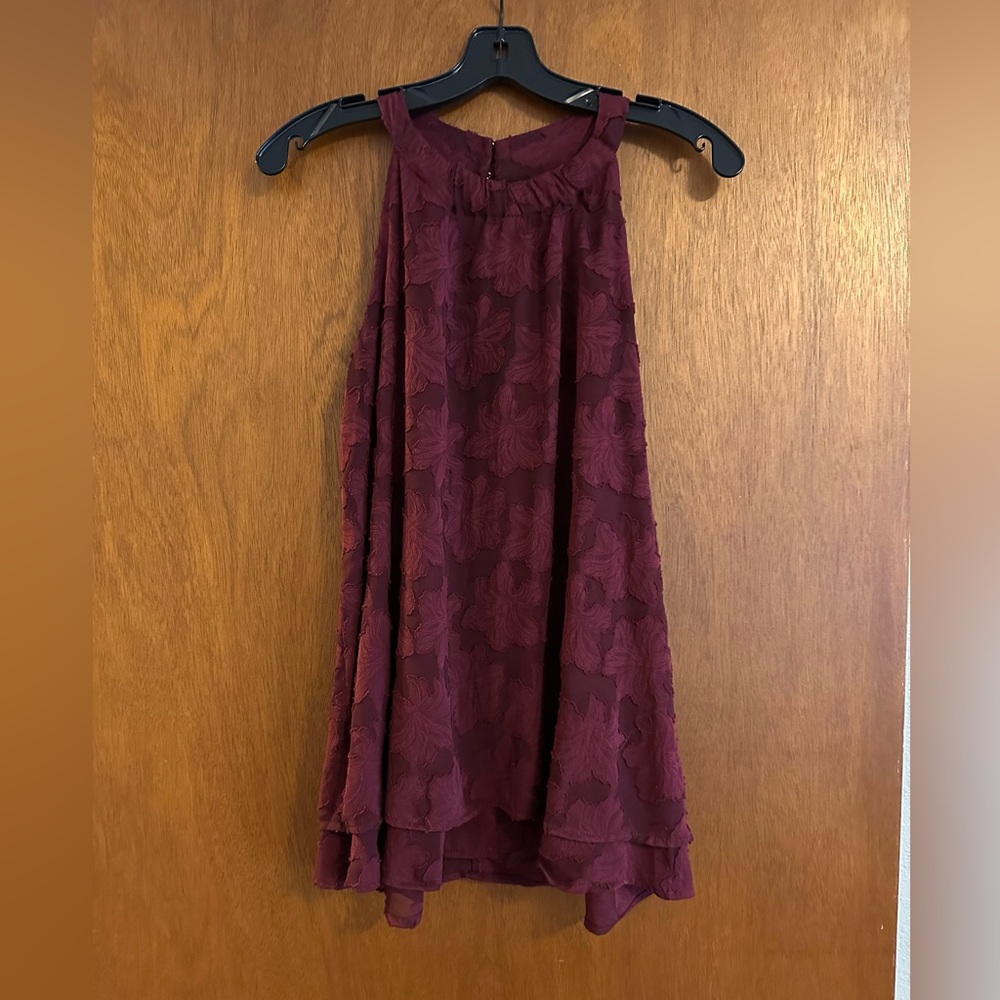 Maurices Deep Purple Textured Sleeveless Top